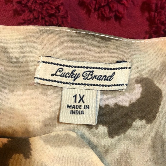 Lucky Brand peasant blouse size 1X - Picture 3 of 3
